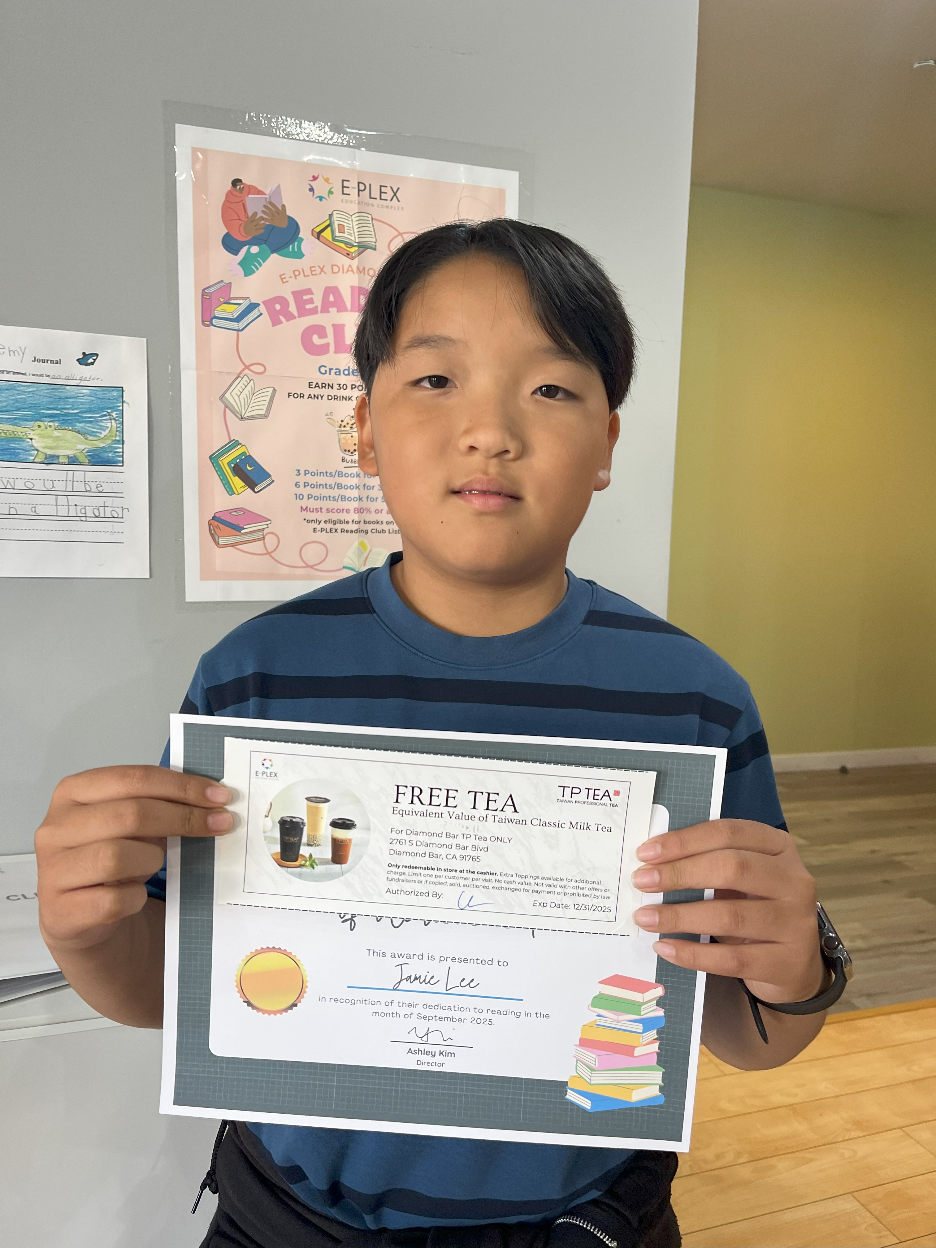 September Reading Club Winner